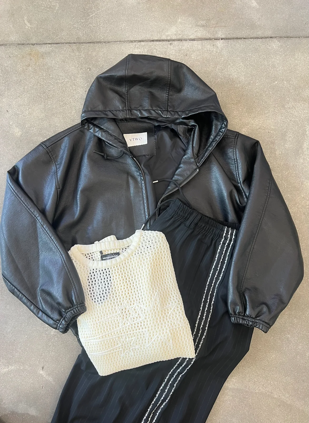 8198 NATURAL WASHED LEATHER HOODED JACKET - Image 2
