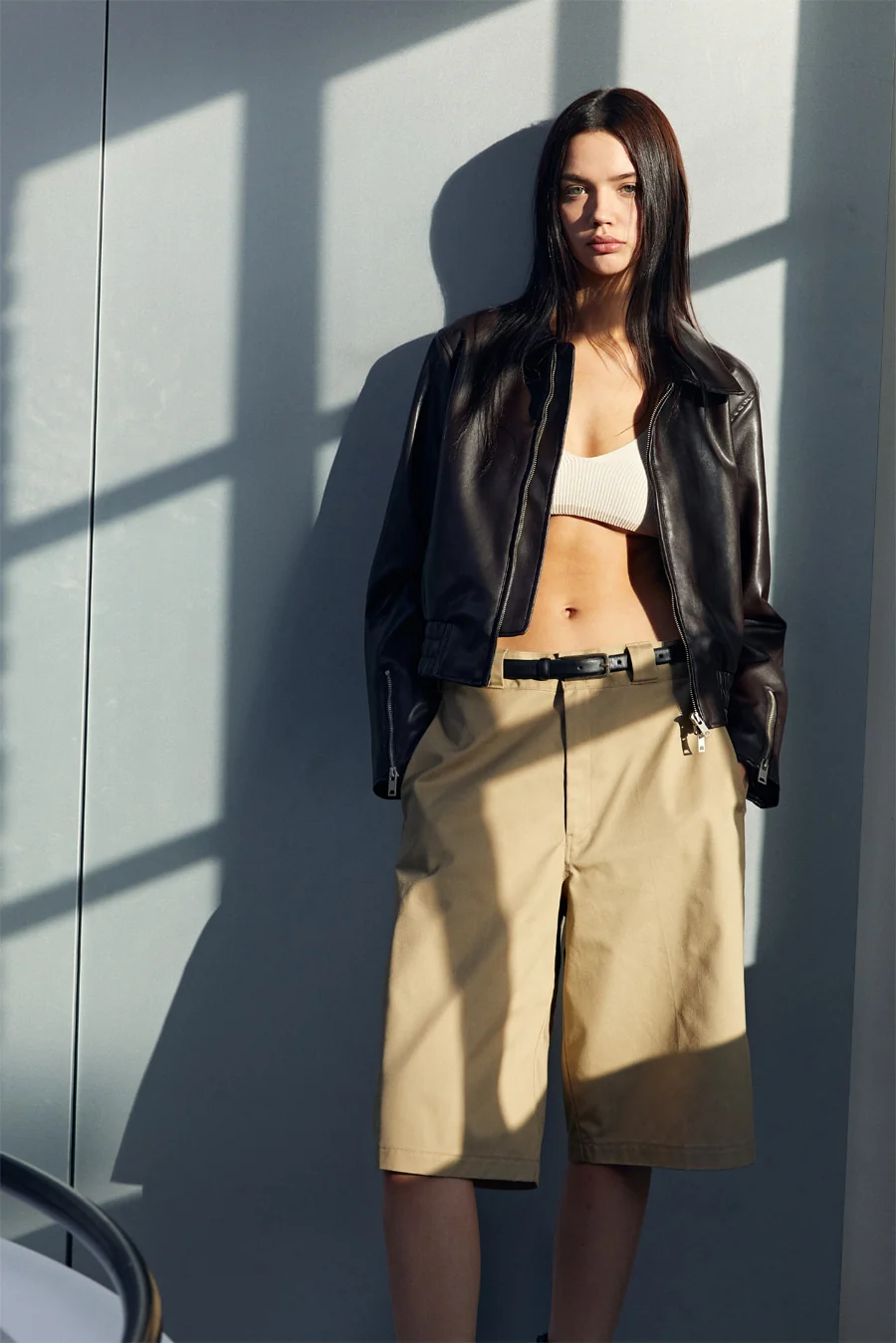 #9020 VEGAN LEATHER SINGLE BANDING JACKET