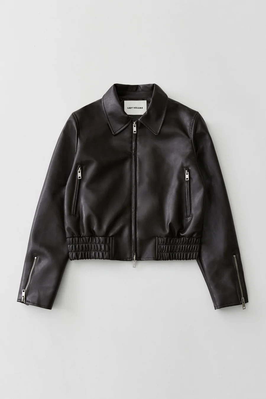 #9020 VEGAN LEATHER SINGLE BANDING JACKET - Image 4