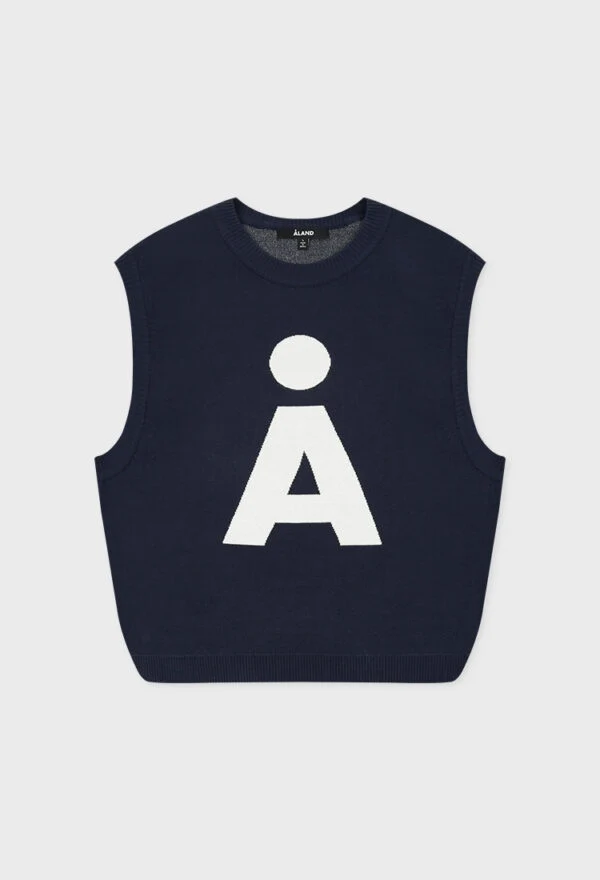 ALAND A LOGO JACQUARD KNIT VEST - Image 4
