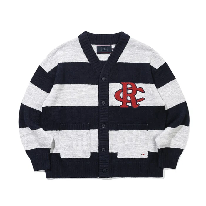 ATHLETIC LOGO STRIPE KNIT CARDIGAN - Image 4