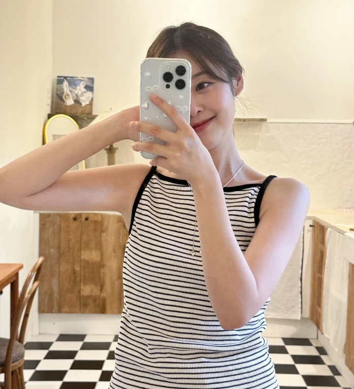 BOAT NECK STRIPE SLEEVELESS