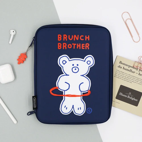 BRUNCH BROTHER_HOLA BEAR_IPAD 11INCH EVA POUCH_NAVY
