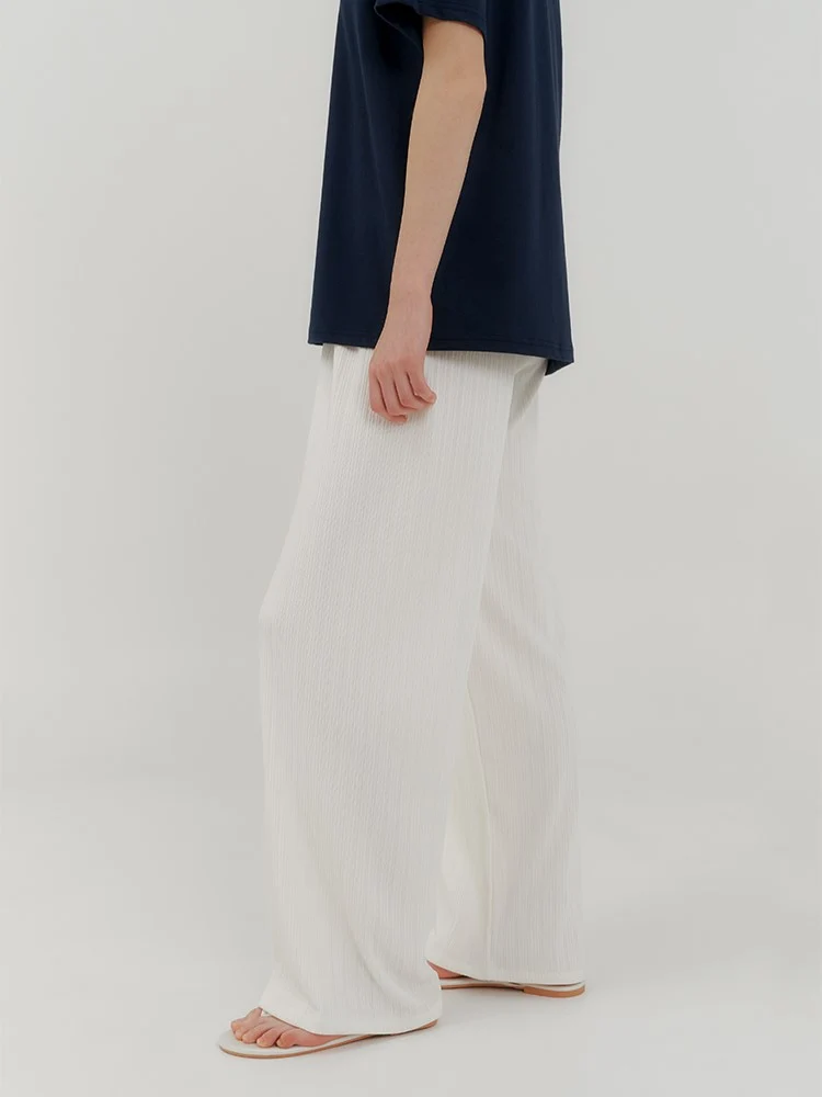 DAILY RIBBED WIDE LEG PANTS - Image 3