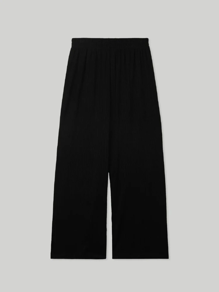 DAILY RIBBED WIDE LEG PANTS - Image 6