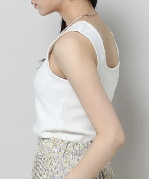 DAILY SQUARE NECK SLEEVELESS KNIT TOP - Image 8