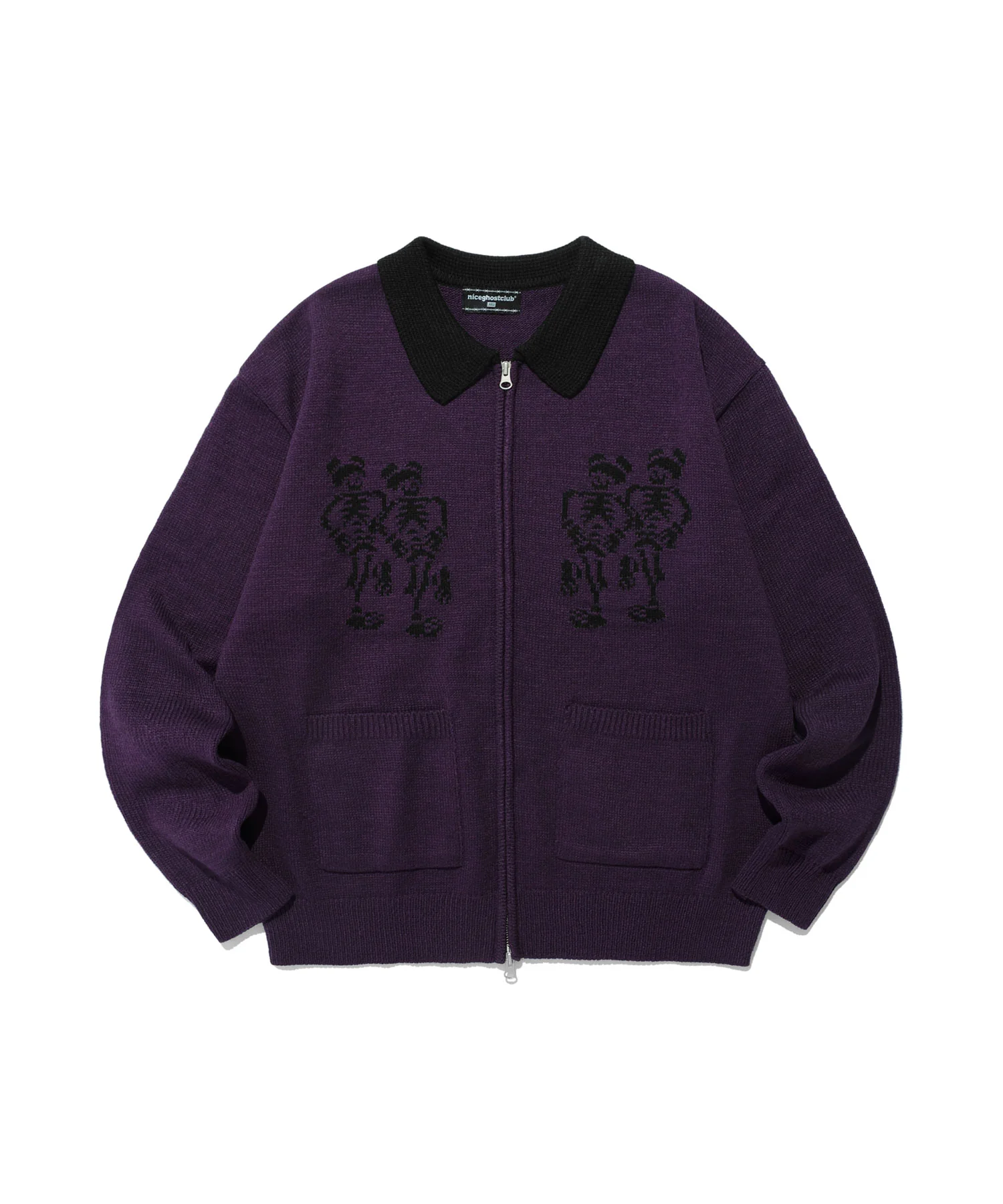 DANCING SKELETONS ZIP POLO KNIT - Image 4