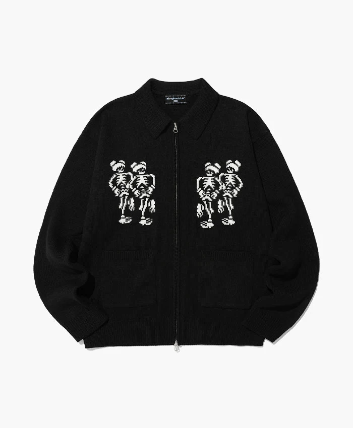 DANCING SKELETONS ZIP POLO KNIT - Image 6