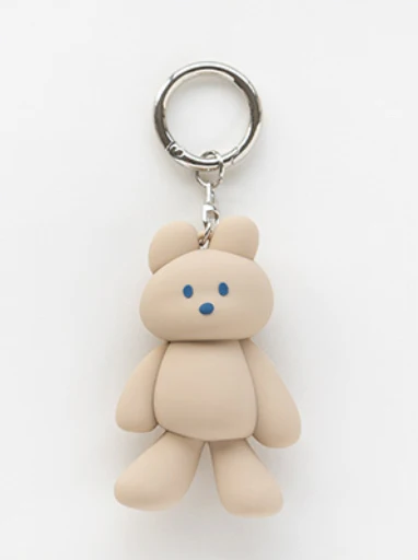 DONATDONAT COZYBEAR SILICONE KEYRING_MILKTEA