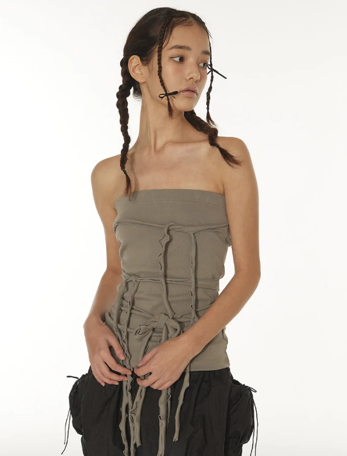 ELLA RIBBON TIE STRAP TOP - Image 3