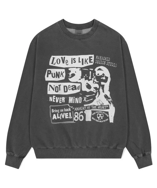 LOVE PUNK PIGMENT SWEATSHIRT - Image 2