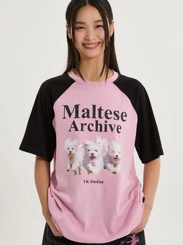 MALTESE ARCHIVE RAGLAN HALF SLEEVE T-SHIRT - Image 2