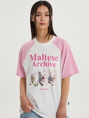 MALTESE ARCHIVE RAGLAN HALF SLEEVE T-SHIRT - Image 3