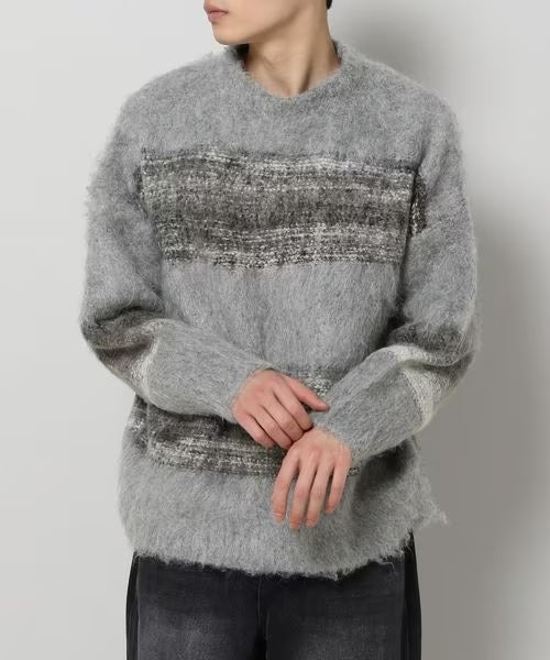 MEN'S IRREGULAR STRIPED SWEATER