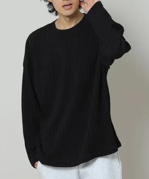 MEN'S RIBBED LONG SLEEVE TOP - Image 2