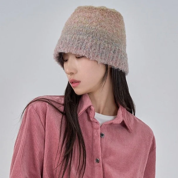 MIX COLOR BOUCLE BUCKET HAT