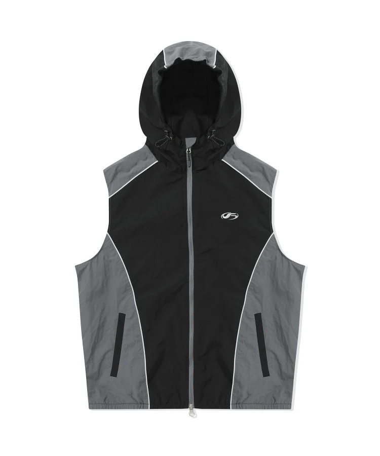 NYLON SYMBOL LOGO HOODIE VEST - Image 4