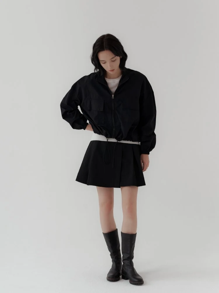 ONE BUTTON WRAP SKIRT