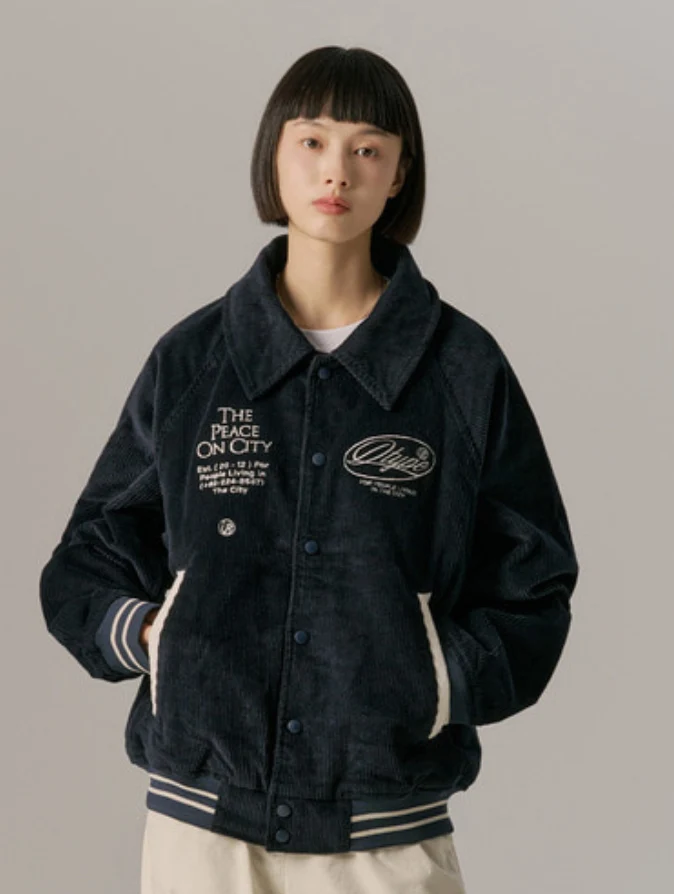 PADDED CORDUROY RAGLAN JACKET - Image 3
