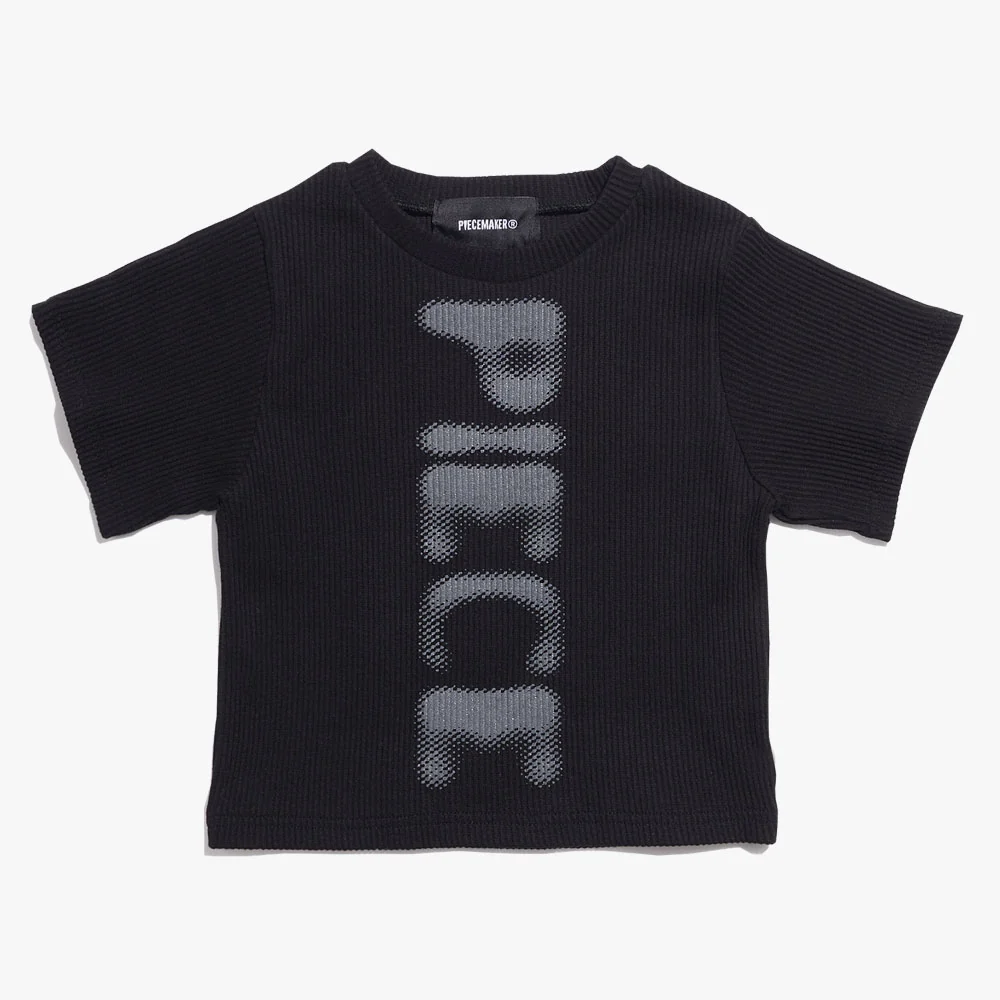 RIBBED CONTRAST CROP TEE - Image 4