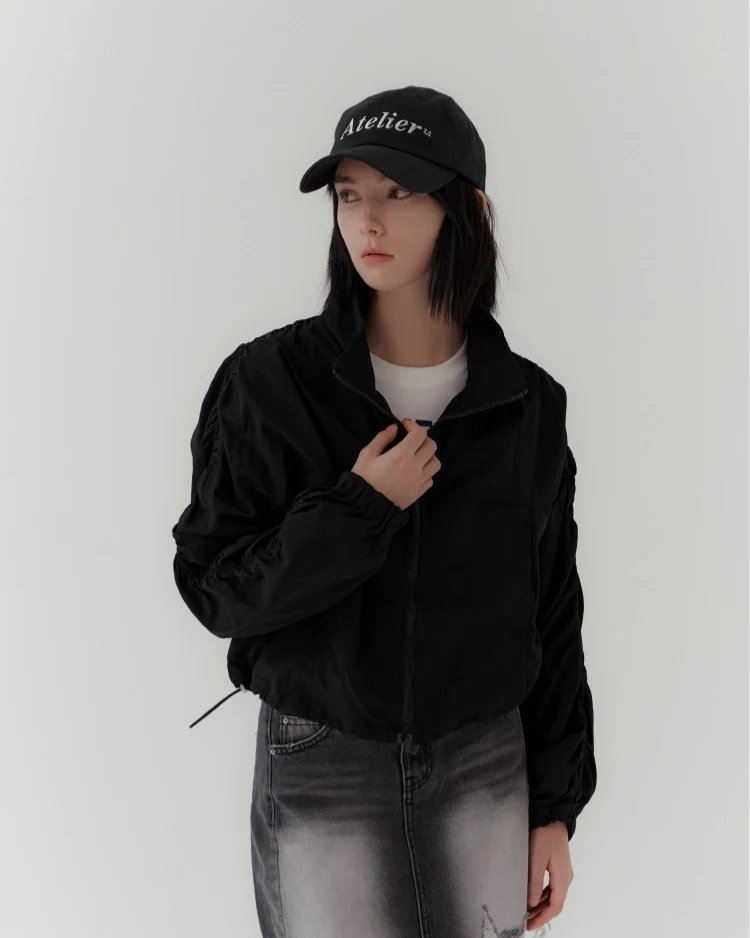SHOULDER SHIRRING WINDBREAKER - Image 2