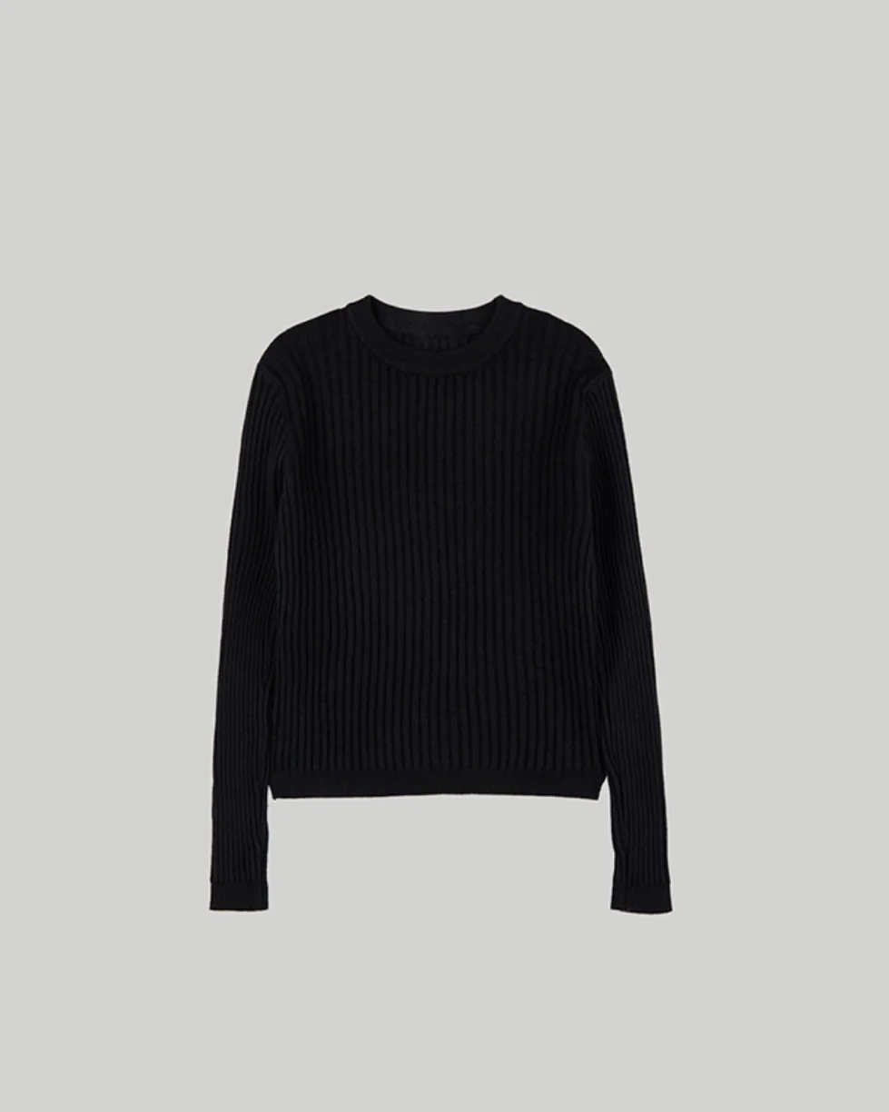 SLIM FIT RIBBED KNIT TOP - Image 2