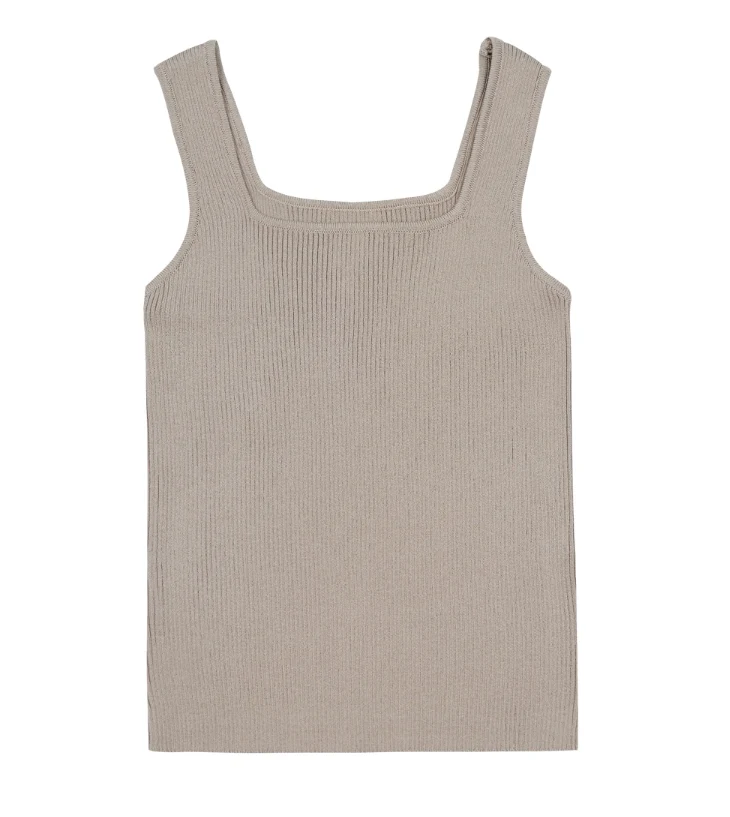SQUARE-NECK PLAIN SLEEVELESS - Image 2