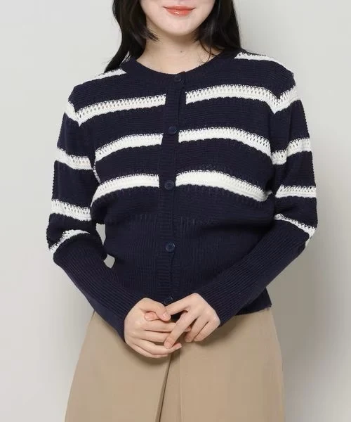 STRIPE BUTTON CARDIGAN - Image 2