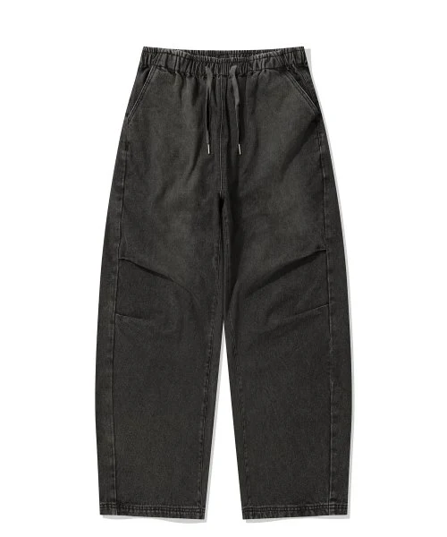 TWO TUCK WASHED DENIM PANTS - Image 3