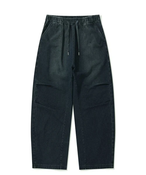 TWO TUCK WASHED DENIM PANTS - Image 4