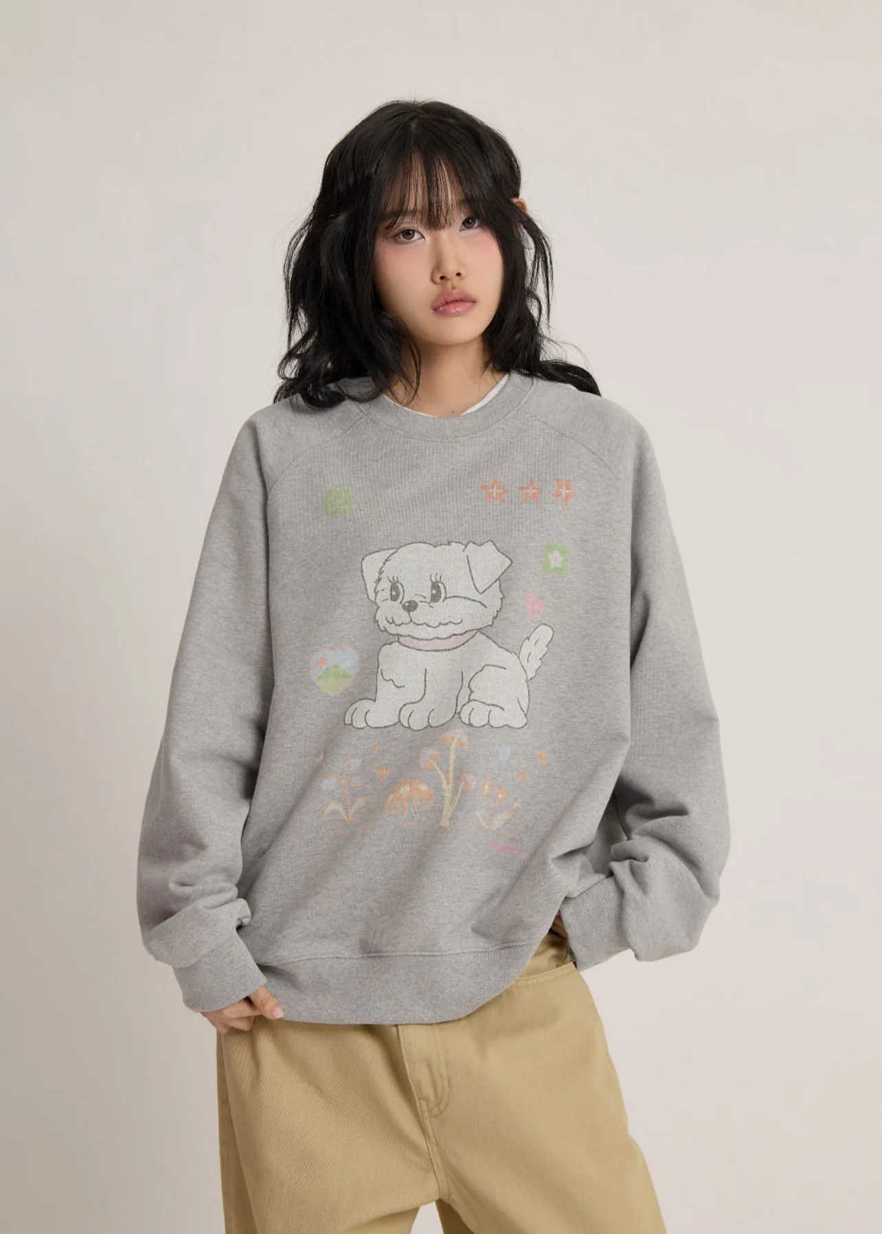 VINTAGE GOOREUM DRAWING RAGLAN SWEATSHIRT - Image 3