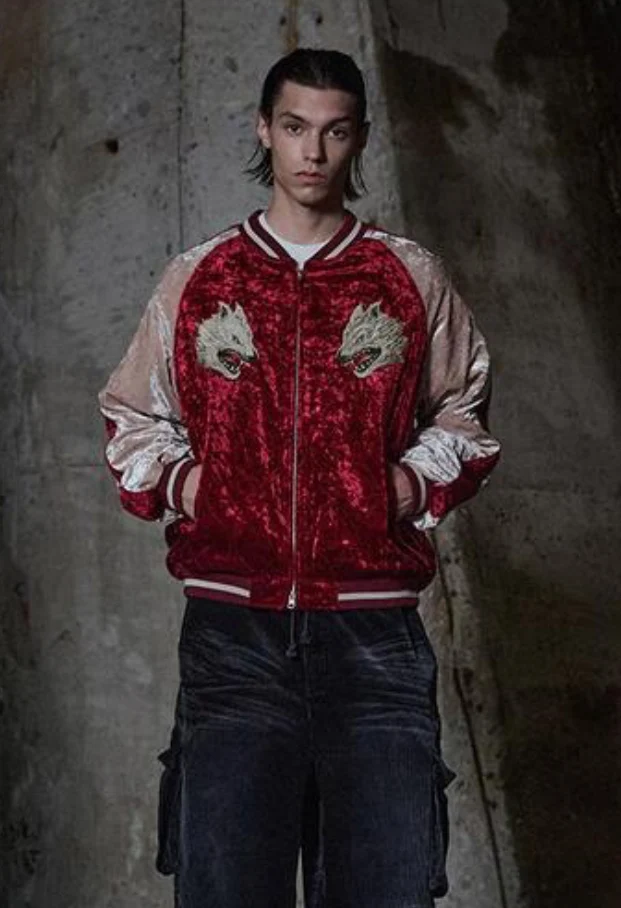 WOLF SOUVENIR QUILTING BLOUSON JACKET - Image 5