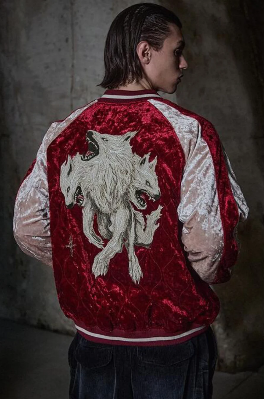 WOLF SOUVENIR QUILTING BLOUSON JACKET - Image 6